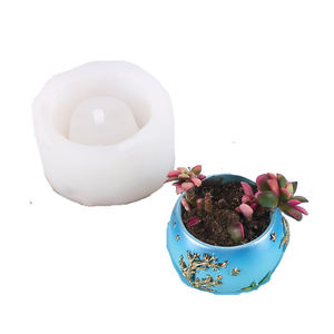 3D Oval Artístico Rosa <span class=keywords><strong>Flor</strong></span> <span class=keywords><strong>de</strong></span> Melocotón Flora Marina y <span class=keywords><strong>fauna</strong></span> Superficie DIY Silicona Hormigón Resina Olla Tarro Moldes - Product Image 5