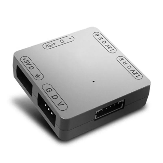 RGB Fan Convertor 5V to 12V 4pin RGB Transfer Hub SATA Interface Magnet Installation for RGB 3PIN