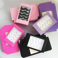 Boîte de rangement pour cils en carton rigide recyclable de luxe personnalisée avec gaufrage/laminage brillant