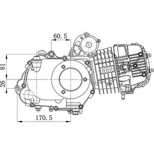 CQJB Loncin moto C110/<span class=keywords><strong>125</strong></span> moteur monocylindre quatre <span class=keywords><strong>temps</strong></span> refroidi par Air électrique/coup de pied ensemble de moteur de démarrage - Product Image 3