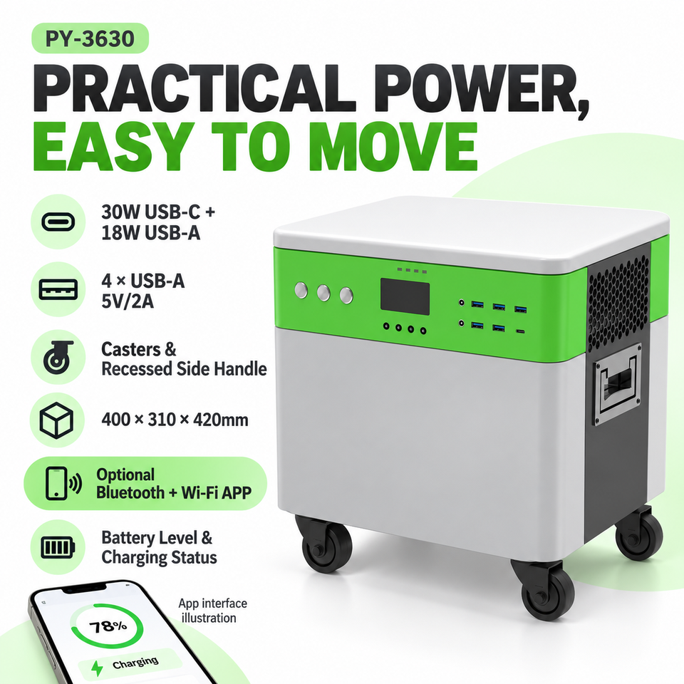 3072Wh Lithium Battery Solar Generator 3600W Portable Energy Storage ...