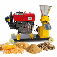 Henglu Nouvelle machine à granulés d'aliments pour volailles de taille moyenne à moteur diesel, en acier au carbone, capacité de 400 kg/h, prix direct usine, haute efficacité