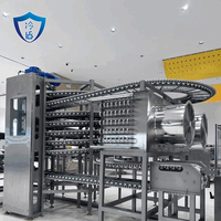 Congélateur tunnel automatique grande capacité en acier inoxydable avec moteur compresseur pour congélation rapide, équipement sur mesure pour viande aquatique