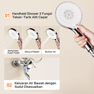 Connecteur de douche en laiton raffiné avec tuyau flexible de 150 cm pour la maison - Product Image 6