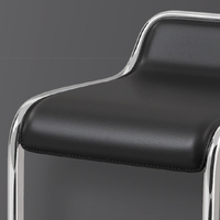 Tabouret de bar contemporain élégant et simple, chaise de bar en cuir réglable en hauteur, chaise de bar en métal de qualité supérieure