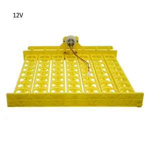 Prix usine en plastique jaune 56 oeufs plateau d'oeufs de poulet avec plateau d'oeufs d'incubateur automatique 220v ou 12v