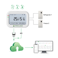 Capteur de température Wi-Fi longue portée mural avec thermomètre basse température et plateforme cloud gratuite