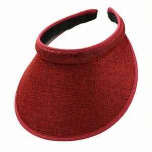 Visera de Sol de Algodón y Lino para Mujer, Visera de Verano de Ala Ancha para Actividades al Aire Libre, Protección UV - Product Image 4