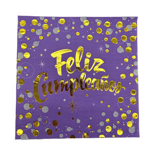 Serviettes <span class=keywords><strong>en</strong></span> <span class=keywords><strong>papier</strong></span> exquises <span class=keywords><strong>en</strong></span> pâte de bois vierge, couleur or/argent, motif mexicain bronzé, pour fêtes d'<span class=keywords><strong>anniversaire</strong></span>, de remise de diplôme et Noël - Product Image 4