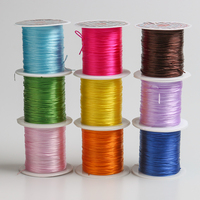 Fil élastique en fil coloré Zhubi (10 rouleaux/lot) adapté à la fabrication de bijoux, à l'artisanat fait à la main et aux accessoires de bricolage