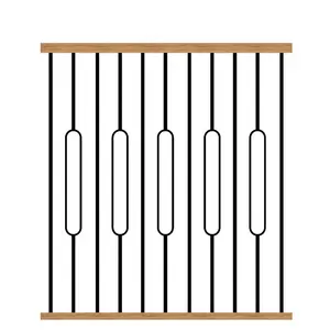 hot sale new design narrow Iron Baluster Wrought Iron Components Spindle Hot Forged Ornamental