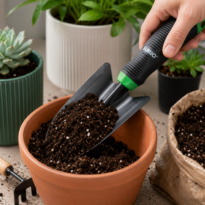 Herramienta de Jardinería de Acero para Plantar, Cavar y Trasplantar, con Mango de Agarre Suave - Product Image 1