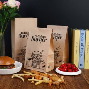Sac en papier kraft de qualité alimentaire pour hamburgers - Emballage de cuisson résistant à l'huile, sac d'emballage jetable à emporter - Product Image 6