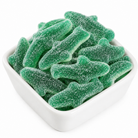 Groothandel Haaienvormige Gummy Candy Zuurzoete Fruit smaak Zachte Halal Op Maat Gemaakte Producent OEM ODM Private Label TK Bulk