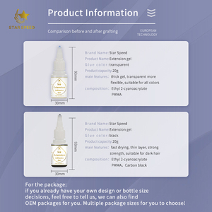 Outils d'<span class=keywords><strong>extension</strong></span> de cheveux Cold Build, marque privée, usine OEM, extensions de cheveux pour perruques, gel adhésif activateur, dissolvant, gel capillaire - Product Image 3