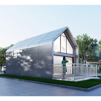 Maison préfabriquée modulaire triangulaire en bois de luxe au design moderne, petite résidence pour villas