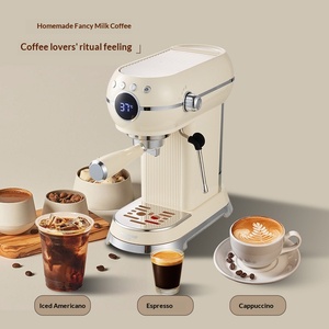 เครื่องชงกาแฟเอสเพรสโซ่แบบกึ่งอัตโนมัติ สไตล์อิตาเลียน ใช้ไฟฟ้า พร้อมฟังก์ชั่นตีฟองนมในตัว ขนาดกะทัดรัด สำหรับใช้ในบ้าน/เชิงพาณิชย์ - Product Image 3