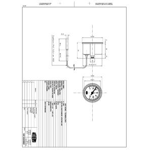 <b>Thermometer</b> C71 diameter 52 mm with zinc plated steel <b>body</b> and steel frame, capillary mm 1500 2,4 mm PVC coated, temperature - Product Image 2