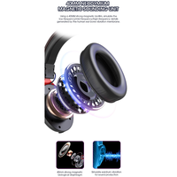 Casque de jeu Jinms Cyclones V9 Pro Tri Mode, son surround virtuel 7.1, batterie longue durée 1500 mAh, éclairage RGB, casque Esports