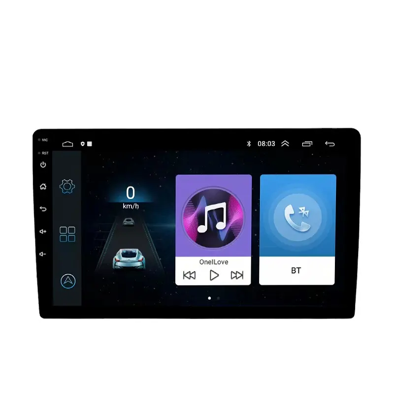 Écran TN de 9 pouces 2 din android 9.0 px6 stéréo de voiture multimédia avec navi/phonelink/maps/music/BT/Aux/dsp pour sony nissan kiks