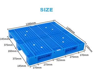Nhà Máy Giá Tre + Nhựa Duy Nhất Sided 4-Cách Nhập Pallet Màu Đen/Màu Xanh 20L Công Suất Tối Đa 6.0T Tĩnh Siêu Thị Nguồn Cung Cấp - Product Image 1