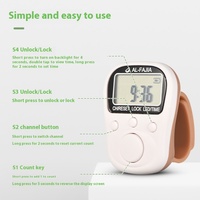 Compteur numérique électronique à sept canaux avec lumière LED et heure, compteur de doigts Tasbih