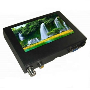 Hot 12V 5 inch nhỏ PC Màn hình máy tính để bàn <span class=keywords><strong>LCD</strong></span> <span class=keywords><strong>TFT</strong></span> màu mini máy tính hiển thị CCTV màn hình 3 kênh đứng một mình vỏ kim loại màu đen - Product Image 1
