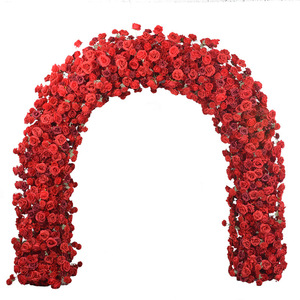 花のアーチ型装飾花のアーチ赤いバラ人工花,結婚式用 - Product Image 5