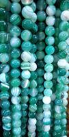 Perles d'agate rayée rouge en pierre naturelle, pierres précieuses en vrac pour la fabrication de bijoux