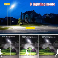 Lampu Solar luar ruangan yang baru ditingkatkan 2025 800000LM lampu surya ultra-terang dengan lampu halaman induktif lentera taman jalan