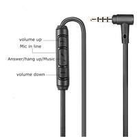 Cable de repuesto QC15, Cable de extensión de Cable de Audio para auriculares Bose QuietComfort QC15/QC2 con micrófono en línea