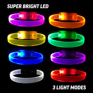 กำไลข้อมือ LED โลโก้แบบกำหนดเอง กำไลเรืองแสงในที่มืด สำหรับงานปาร์ตี้นีออน ของชำร่วยงานปาร์ตี้แบบมีไฟ - Product Image 4