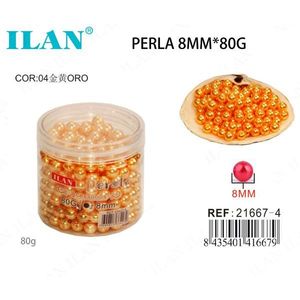 Perle di Ilatone 8mm 80g Colore Oro per Creazioni di Abbigliamento - Product Image 3