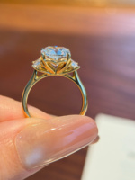 Fournisseur de bijoux fins, bague de fiançailles pour femme, cadeau de mariage, or 14 carats creux, diamant 8 carats, coussin, 3 pierres, diamants de laboratoire