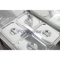 12-Pfanne Bain Marie Food Warmer Gewerbliche Lebensmittel Dampf tisch 1800w Sus Food Warmer Display Buffet Restaurant Küchen ausstattung