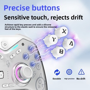 Nuevo interruptor inalámbrico programable para controlador de juego <span class=keywords><strong>Bluetooth</strong></span> Universal para Steam IOS <span class=keywords><strong>Android</strong></span> con función de vibración - Product Image 3