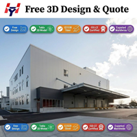 Edificio de Almacenamiento Prefabricado de Acero, Estructura Metálica Resistente, Centro de Distribución Industrial, Fábrica