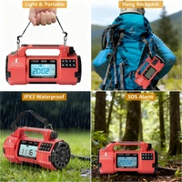 Alecter APH-SR11 Notfall-Solar-Kurbelradio mit Wetterwarnfunktion, USB-Ladefunktion, ABS-Material, 20000mAh, 10W, Notfall-Überlebenskit für Stromausfälle