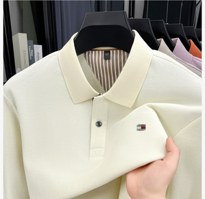 Camicia da golf a maniche lunghe camicia tinta unita <span class=keywords><strong>polo</strong></span> traspirante - Product Image 1