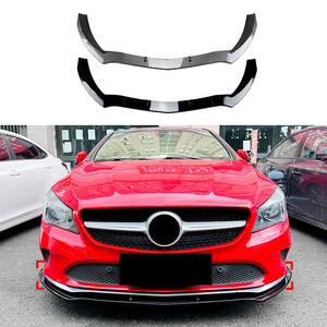 Mercedes-Benz CLA-Class C117 Front Bumper Lip Splitter Piano Black Carbon Fiber Texture AMP-Z 2016-2019 - Product Image 4