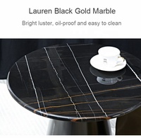 Table basse en acier inoxydable, or, marbre, ronde, mrable, pour salon, offre spéciale,