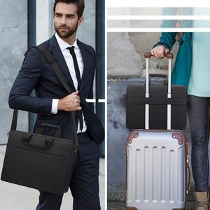 Sac pour ordinateur portable, étui imperméable pour ordinateur portable, sacoche, sacoche avec bandoulière pour ordinateur portable, étui de transport, noir - Product Image 6