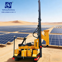 Machine de pose de poteaux solaires, système de montage au sol pour ferme solaire, équipement de pose de poteaux portable et efficace, pompe à moteur pour centrale photovoltaïque