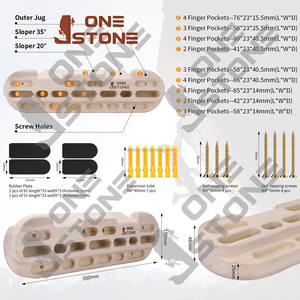 Planche <span class=keywords><strong>de</strong></span> suspension en bois personnalisée pour l'escalade <span class=keywords><strong>Barre</strong></span> <span class=keywords><strong>de</strong></span> traction pour l'escalade - Product Image 4