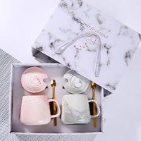 Tasse en céramique créative pour couple, style nordique, écologique, pour café et eau, avec couvercle, pour le petit-déjeuner à la maison