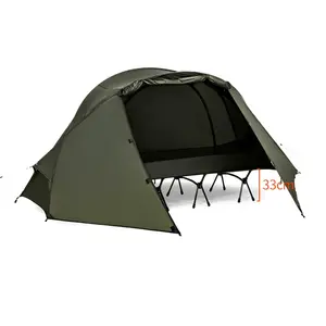 HISPEED 캠핑 텐트 침대 더블 420D 옥스포드 포 시즌 수면 1 인 캠핑 접이식 침대 텐트