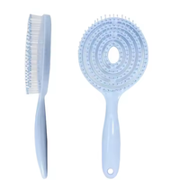 Ensemble de peignes à cheveux personnalisés en plastique pour démêler et masser, vente en gros, mignons, personnalisés, pour voyage, poche chaude, avec logo, brosse à cheveux