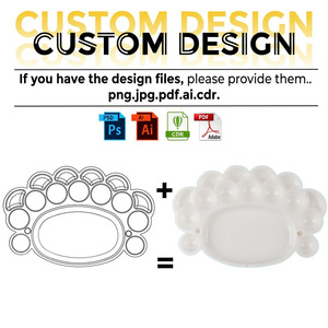 <span class=keywords><strong>Palette</strong></span> de peinture pour enfants, couleur personnalisée, livraison rapide, multicolore, en forme de patte, Paleta De Pintura pour fournitures artistiques - Product Image 2