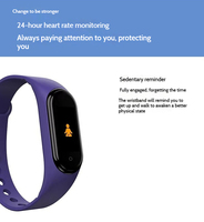 Bracelet intelligent OEM M4A - Moniteur de fréquence cardiaque et de tension artérielle 24h/24 et 7j/7, grand écran couleur, étanche IP68, batterie 30 jours, logo personnalisé