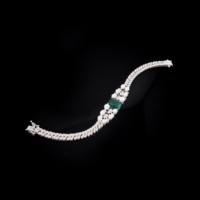 Parures de colliers de luxe 00125 en perles et zircons cubiques colorés pour femmes, bijoux de mariage, de fête, micro-pavés de zircone, bijoux de fiançailles